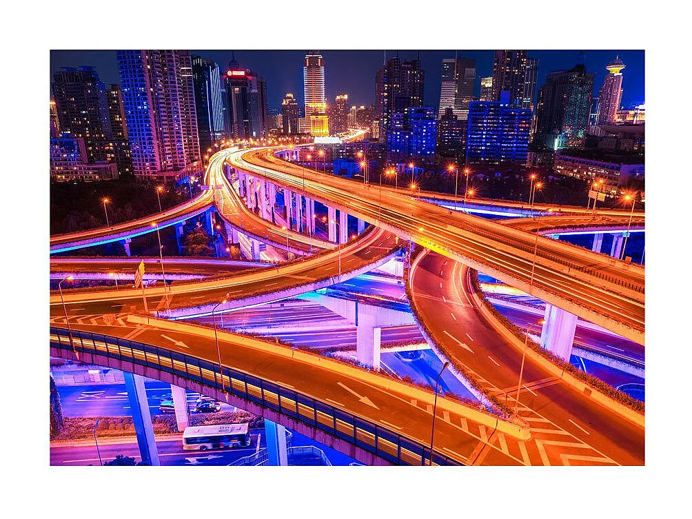 Papier Peint "Spiderweb of Roads" 245 x 350 cm