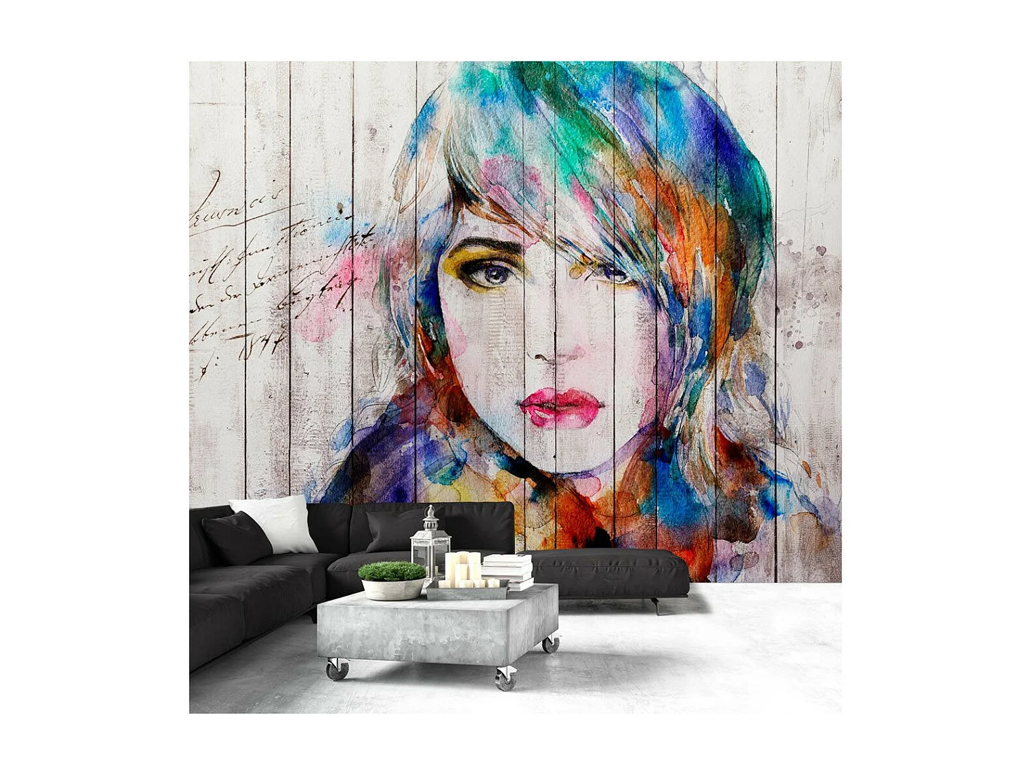 Papier Peint "Wooden Portrait" 105 x 150 cm