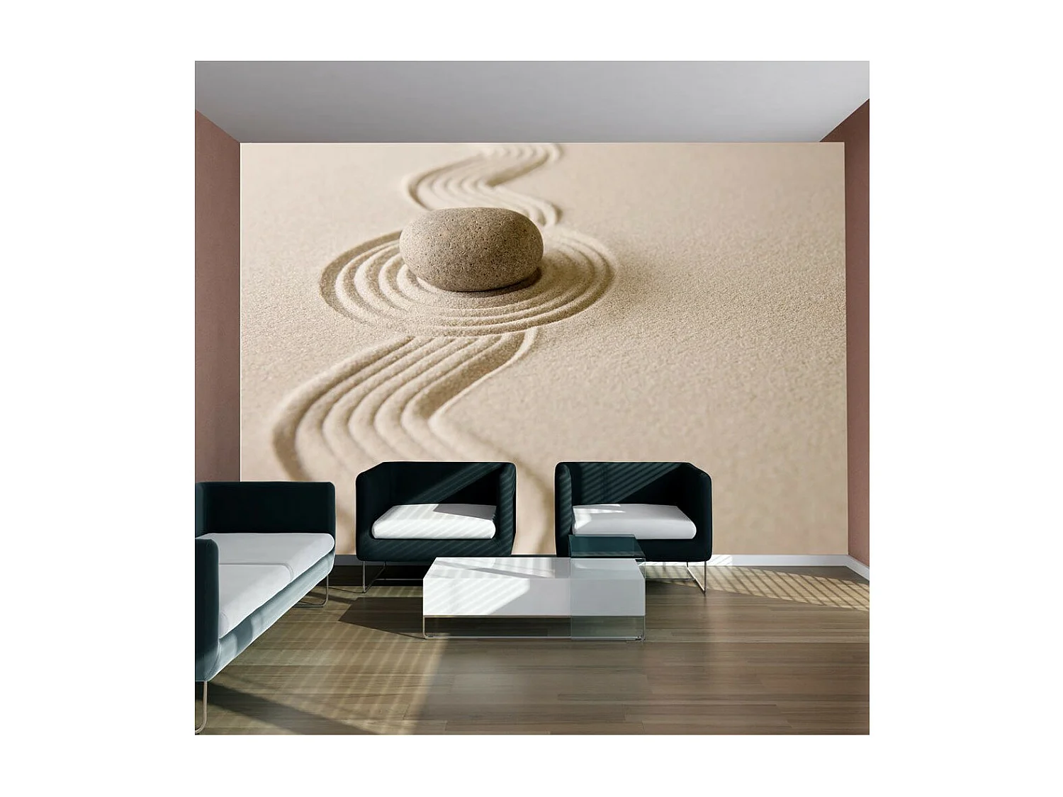 Papier Peint "Zen Sand Garden" 231 x 300 cm