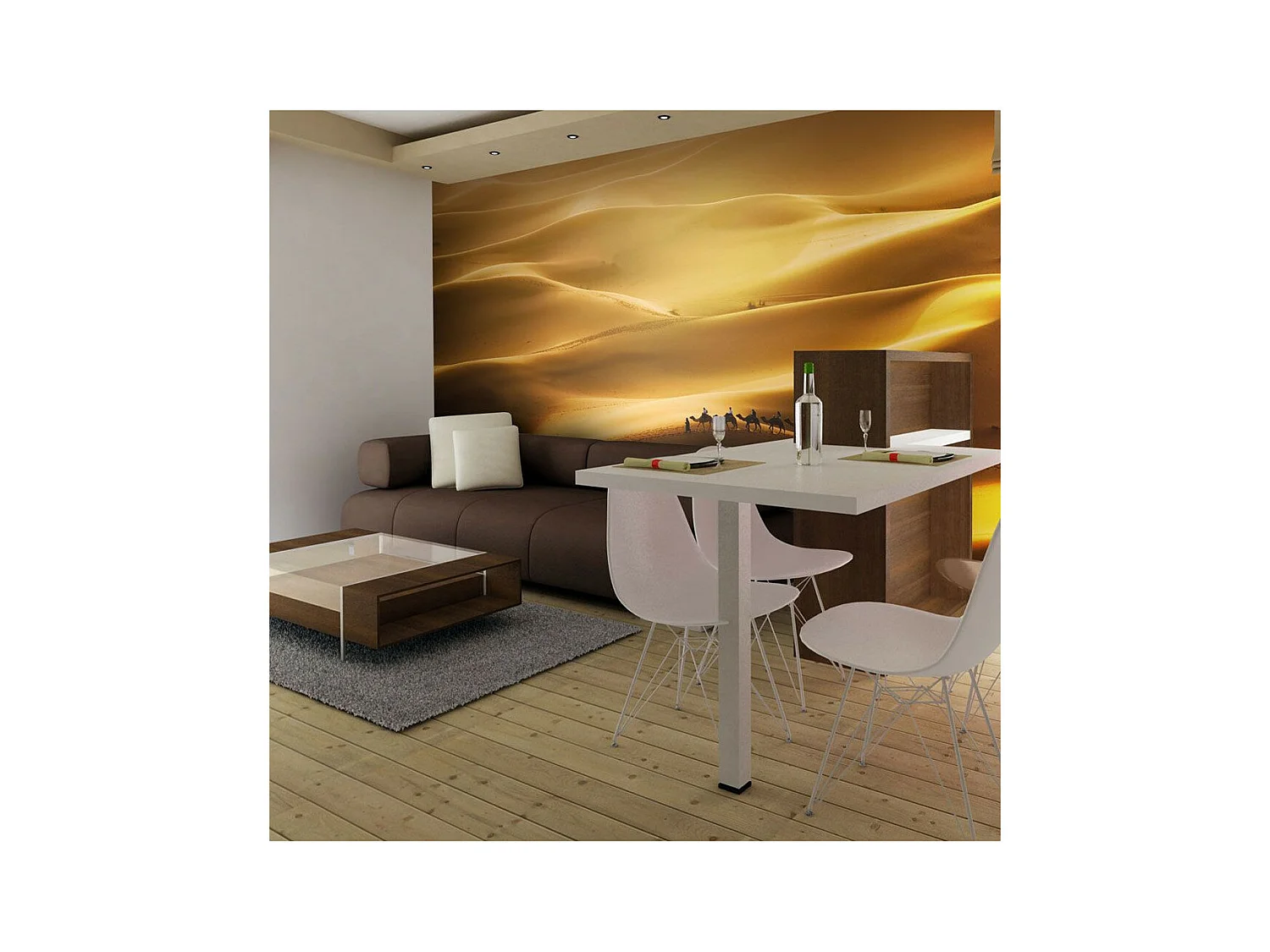 Papier Peint "Caravane de Chameaux" 270 x 350 cm