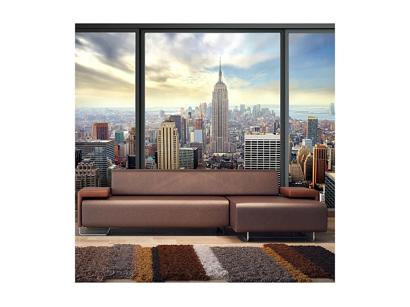 Papier Peint "Ville Derrière Vitre" 210 x 300 cm