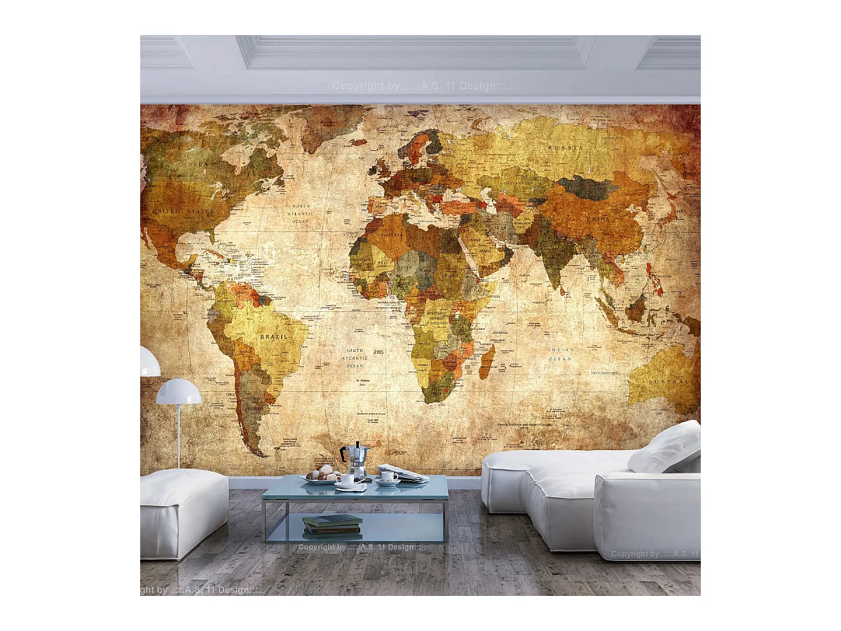 Papier Peint "Old World Map" 210 x 300 cm
