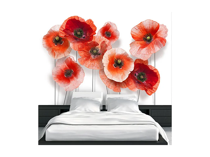 Papier Peint "Nine Poppies" 70 x 100 cm