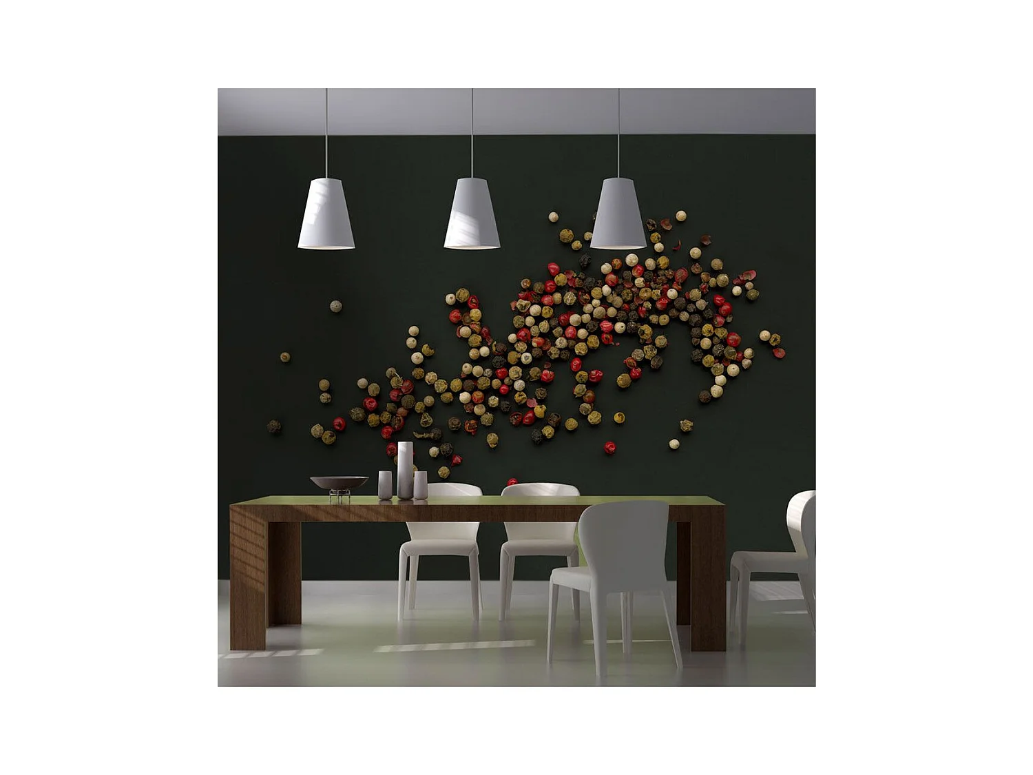 Papier Peint "Composition des Grains de Poivre" 154 x 200 cm