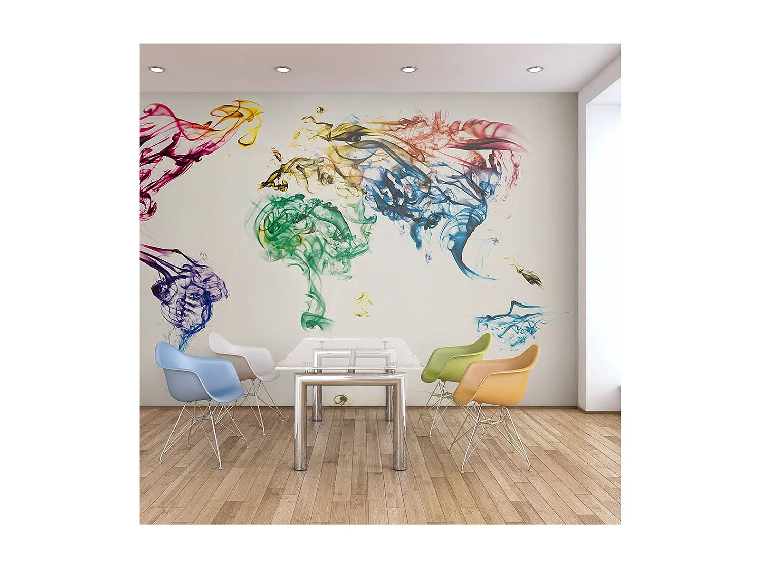 Papier Peint "Dancing Smoke Trails" 231 x 300 cm