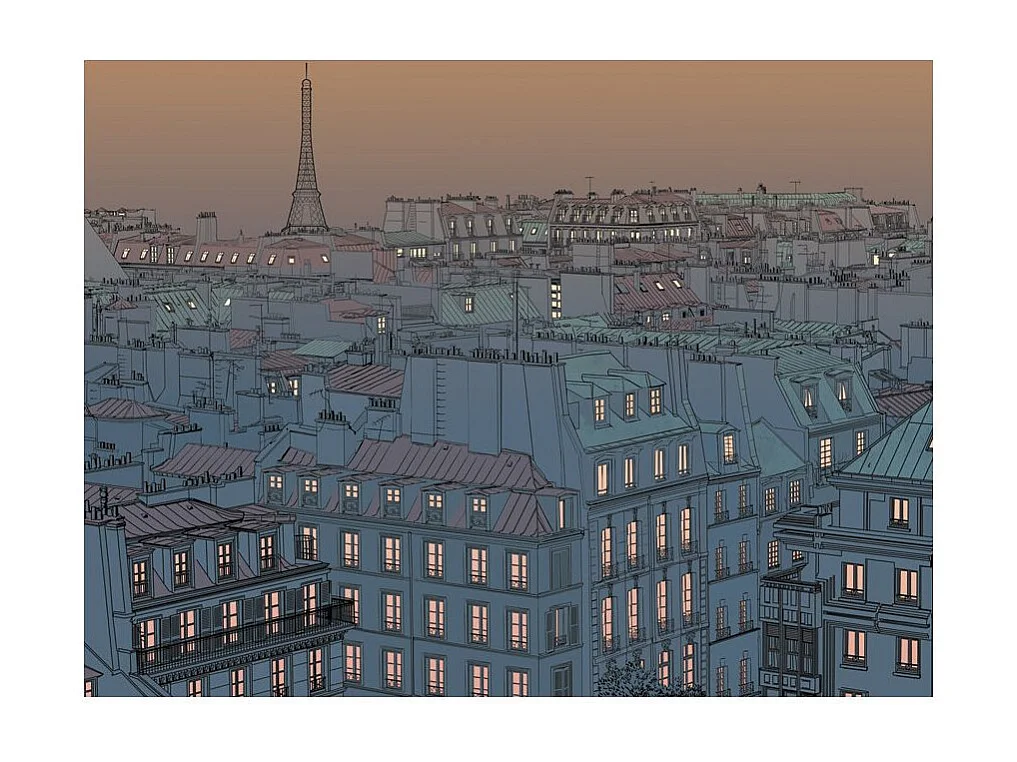 Papier Peint "Bonsoir Paris !" 193 x 250 cm
