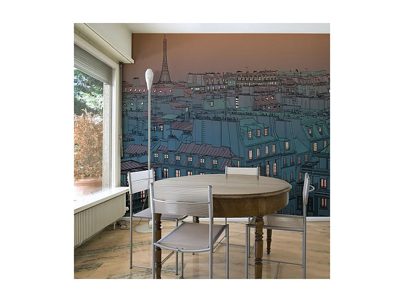 Papier Peint "Bonsoir Paris !" 193 x 250 cm