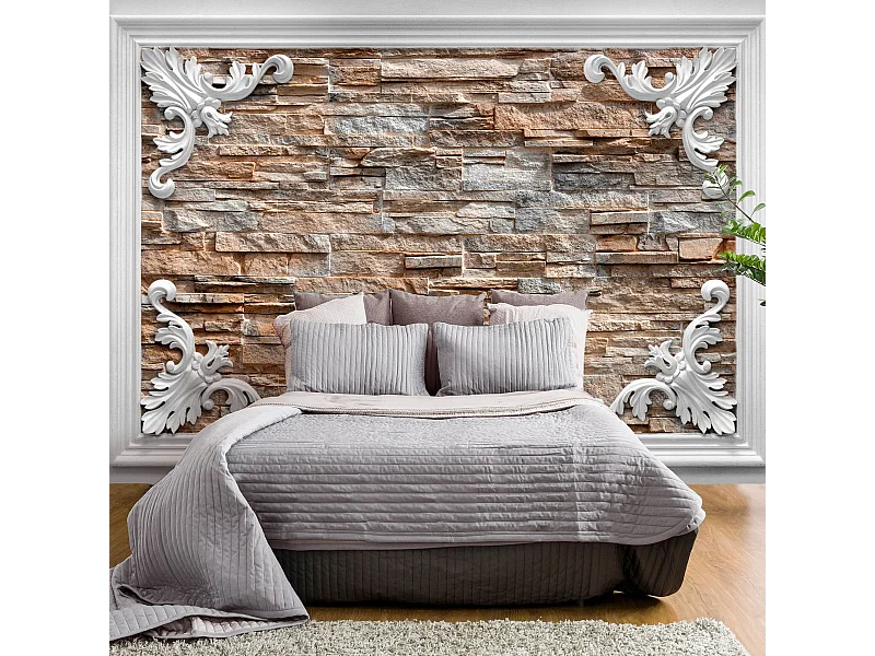 Papier Peint "Brick in the Frame Brown" 175 x 250 cm