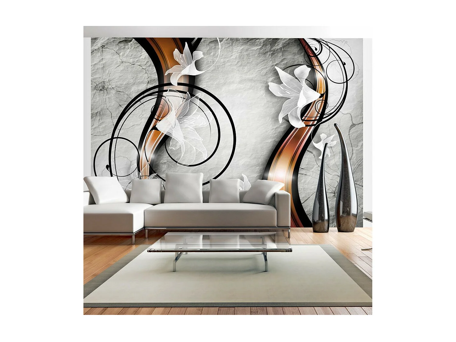 Papier Peint "Lily on a Stone" 105 x 150 cm