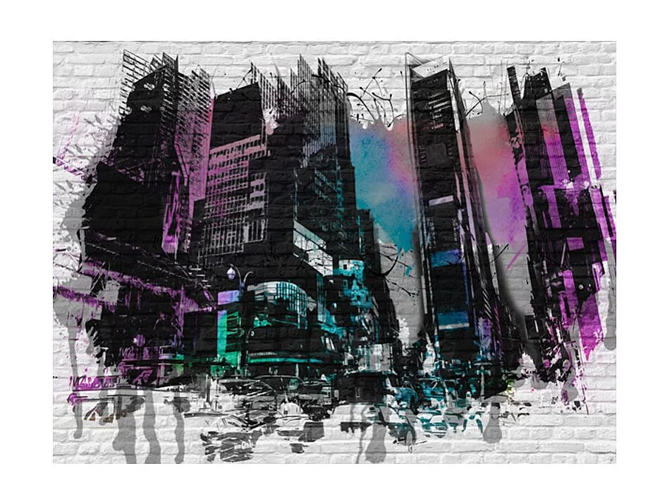 Papier Peint "Art Urbain : Grande Ville Moderne" 231 x 300 cm