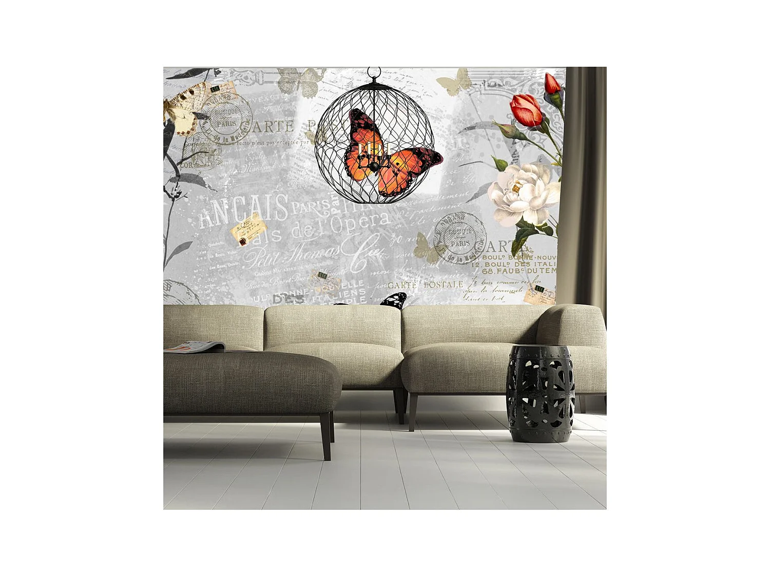 Papier Peint "Butterflies Song" 70 x 100 cm