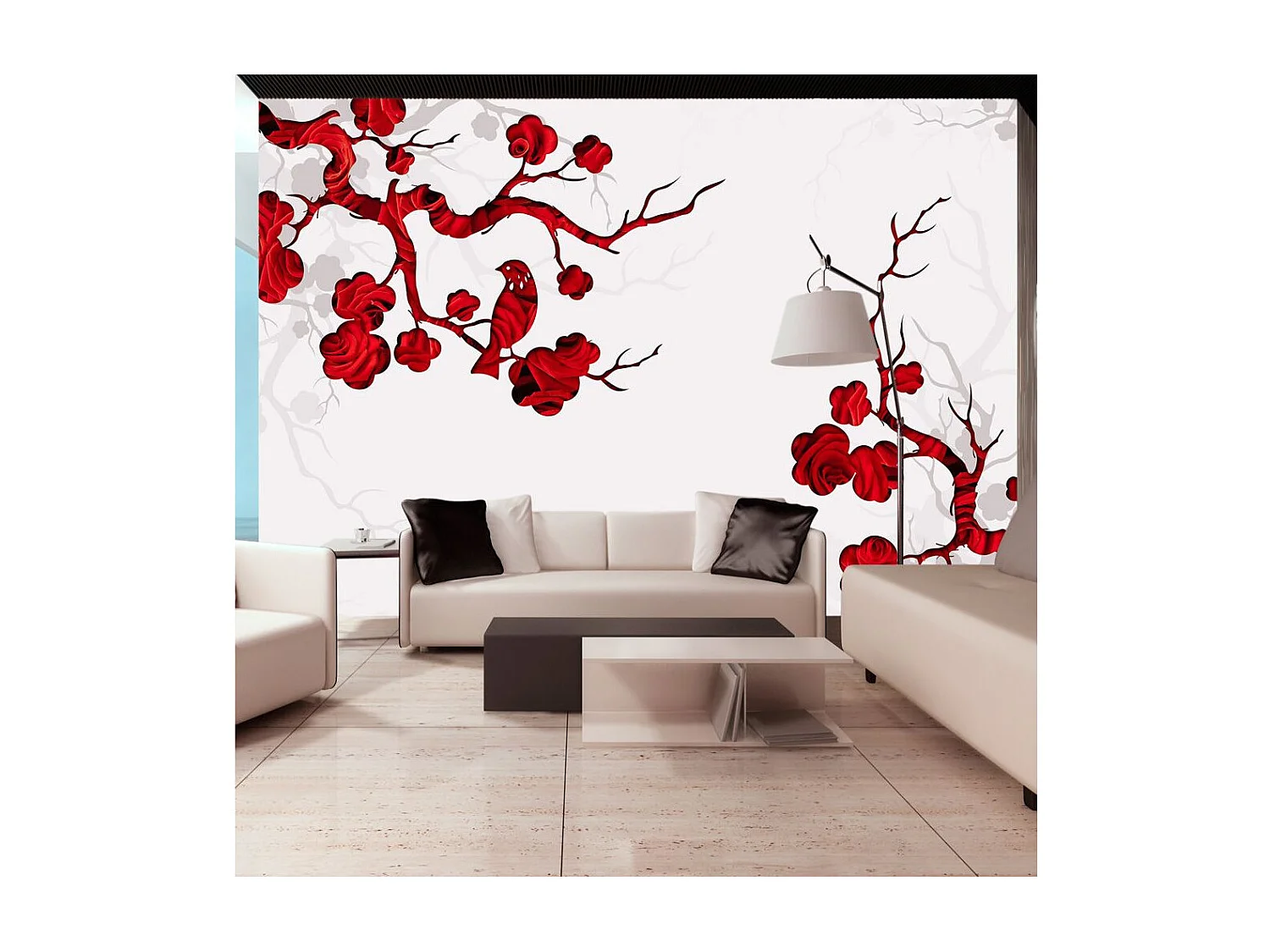 Papier Peint "Red Bush" 210 x 300 cm