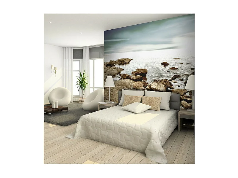 Papier Peint "Plage Rocheuse" 270 x 350 cm
