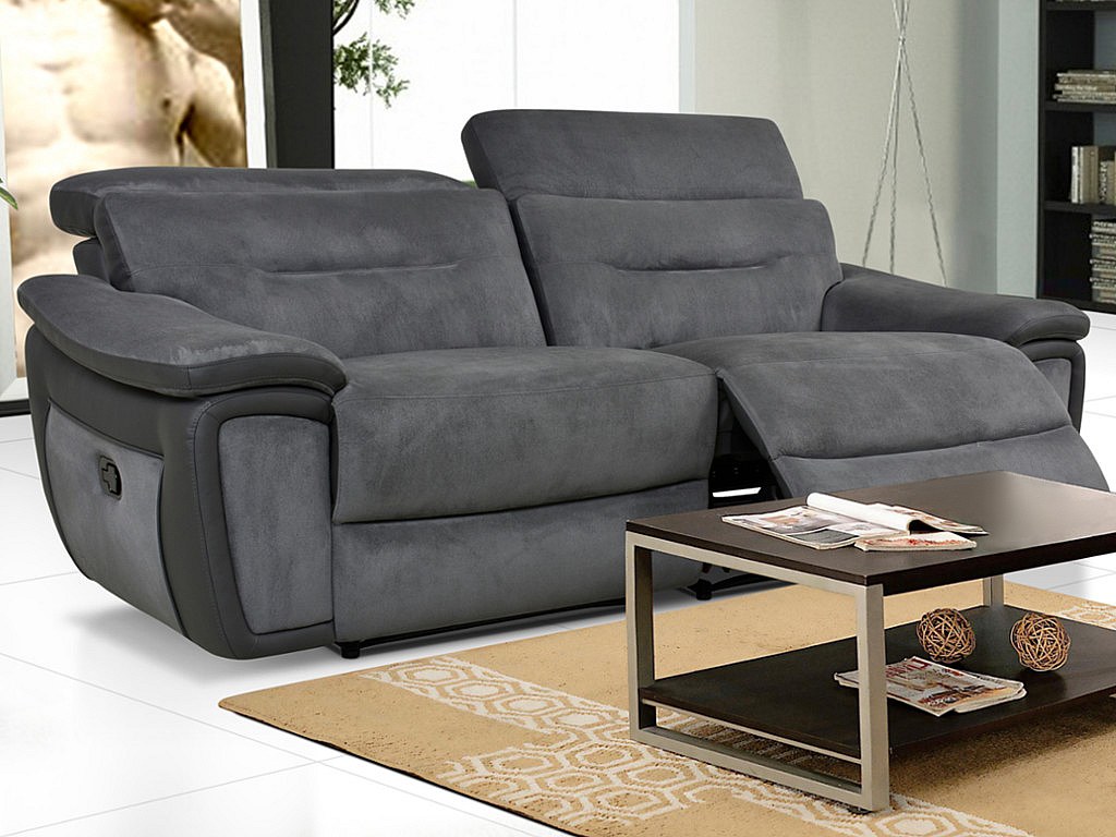 Relaxsofa 3-Sitzer PARUA - Grau