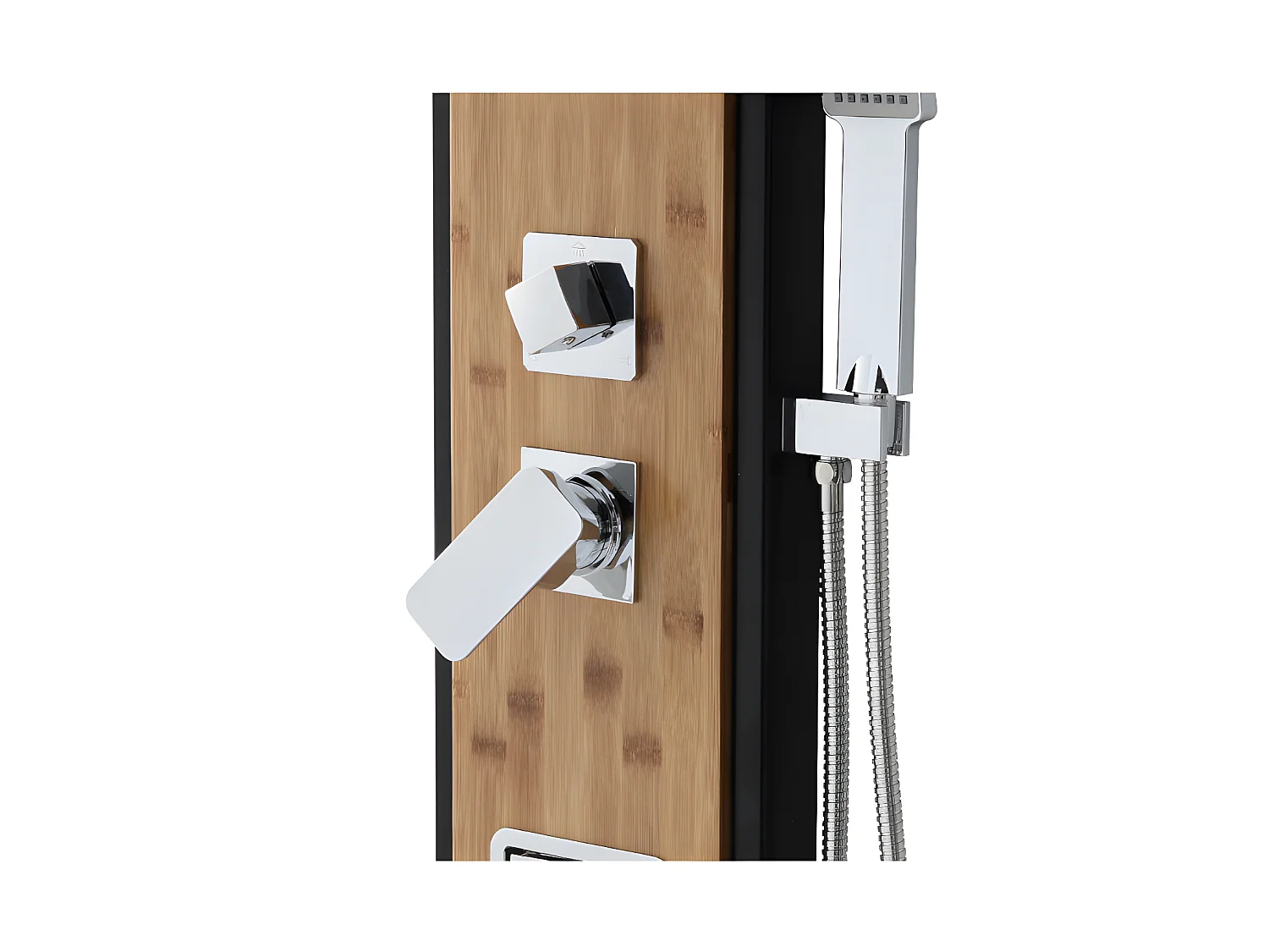 Massage-Duschsäule - Regendusche - Bambus - 22 x 145 cm - DALIMA