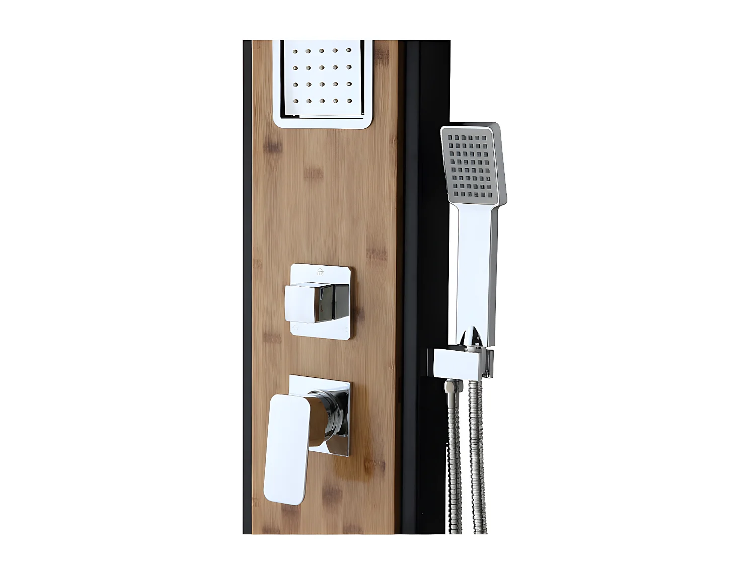 Columna de ducha de balneoterapia DALIMA, lluvia tropical y panel de bambú -  22*145 cm