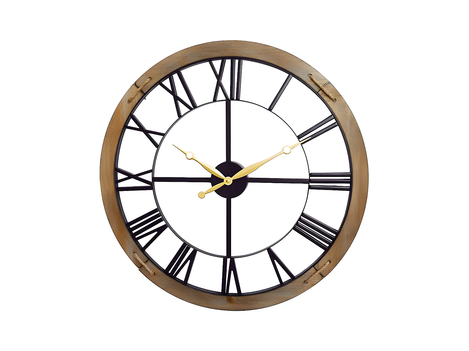 Horloge murale style vintage industriel en métal - D.60 cm - PETER
