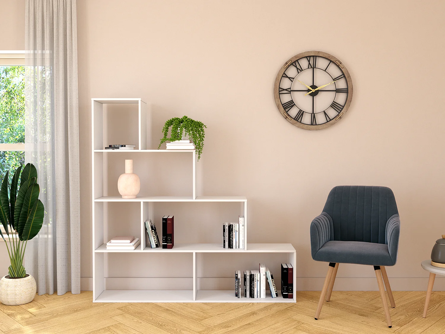 Horloge murale style vintage industriel en métal - D.60 cm - PETER