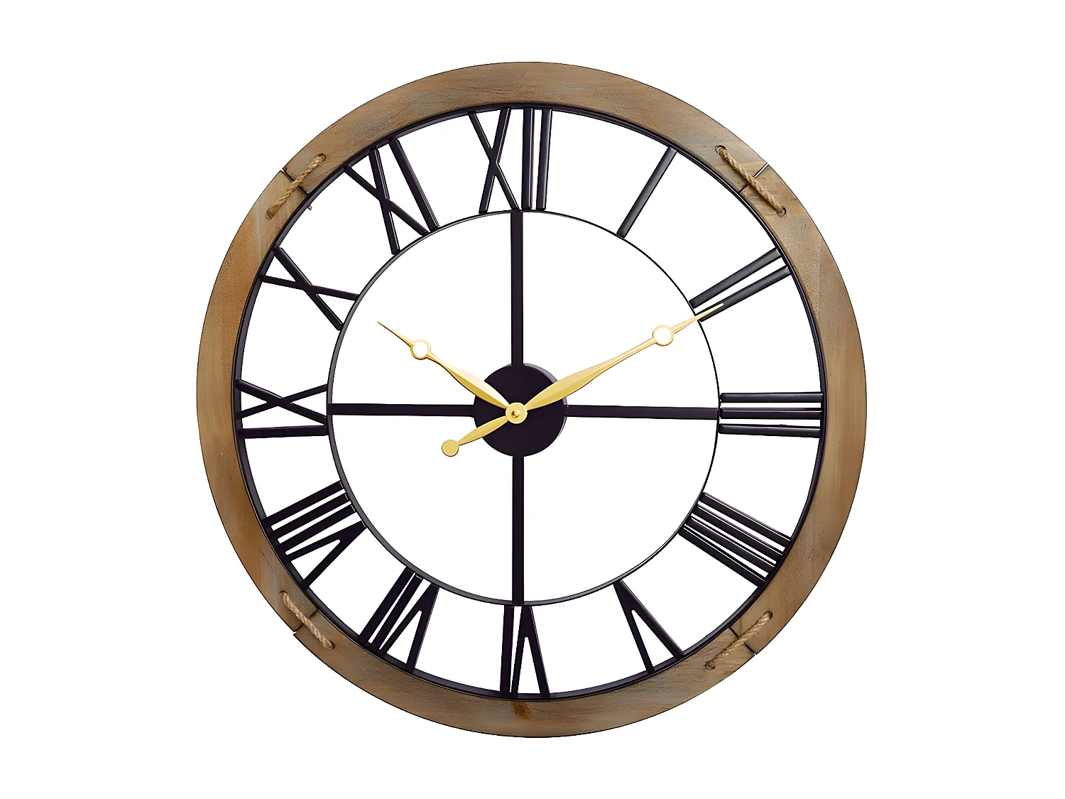 Horloge murale style vintage industriel en métal - D.60 cm - PETER