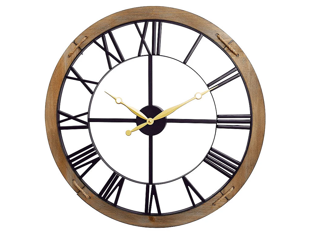 Horloge murale style vintage industriel en métal - D.60 cm - PETER
