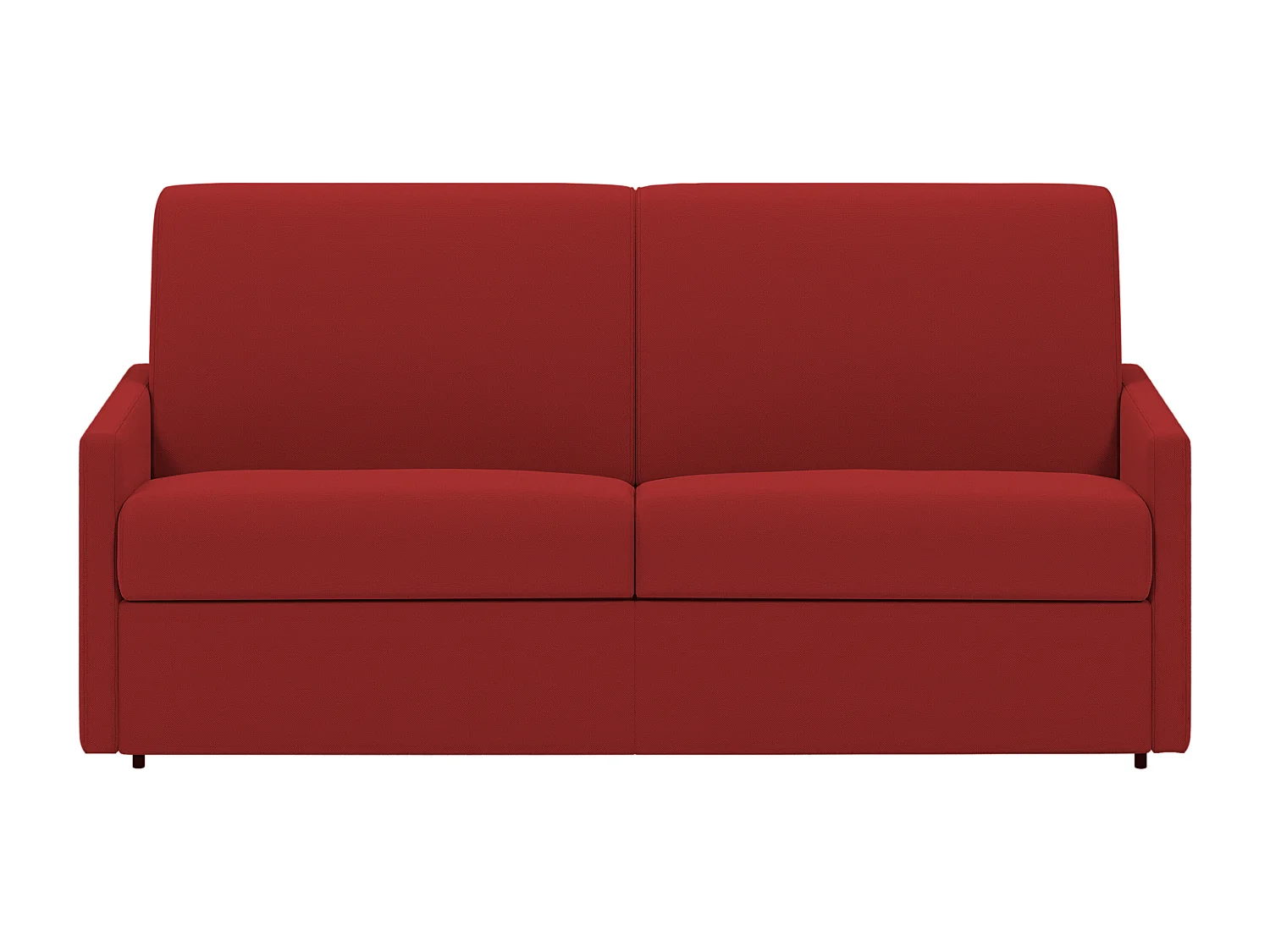 Divano letto 3 posti express Larghezza Materasso 140 cm Spessore 18 cm in Tessuto Rosso - - CALIFE