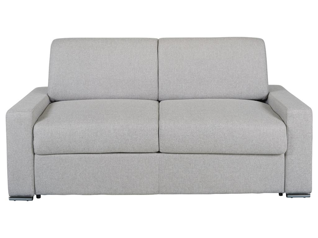 Schlafsofa 3-Sitzer Stoff CALITO - Grau - Liegefläche: 140  cm - Matratzenhöhe: 14 cm