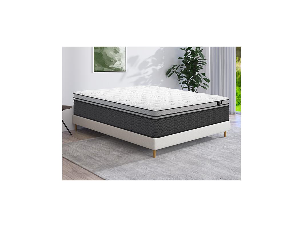 Matelas 140 x 190 cm hybride ressorts ensachés et surmatelas intégré ép.30cm - GAMIANI de YSMÉE