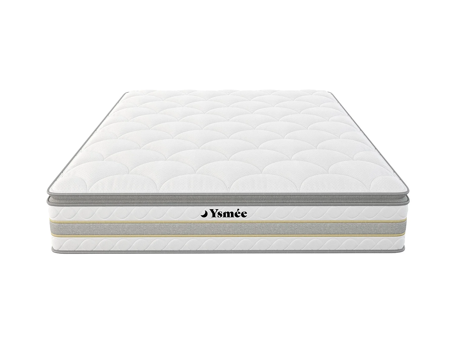 Matelas 160 x 200 cm ressorts ensachés et surmatelas intégré ép.29cm - CANTERBURY de YSMÉE