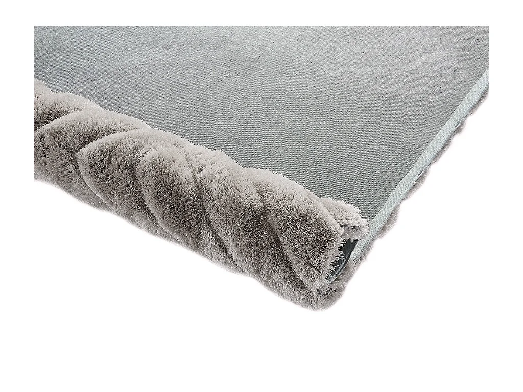Alfombra shaggy con efecto 3D MAZE - poliéster - Gris - 160 x 230 cm