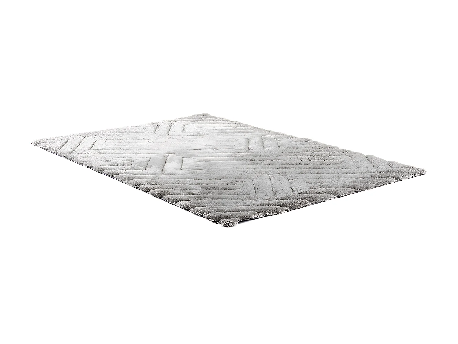 Tapijt shaggy MAZE - polyester - Grijs - 160 x 230 cm