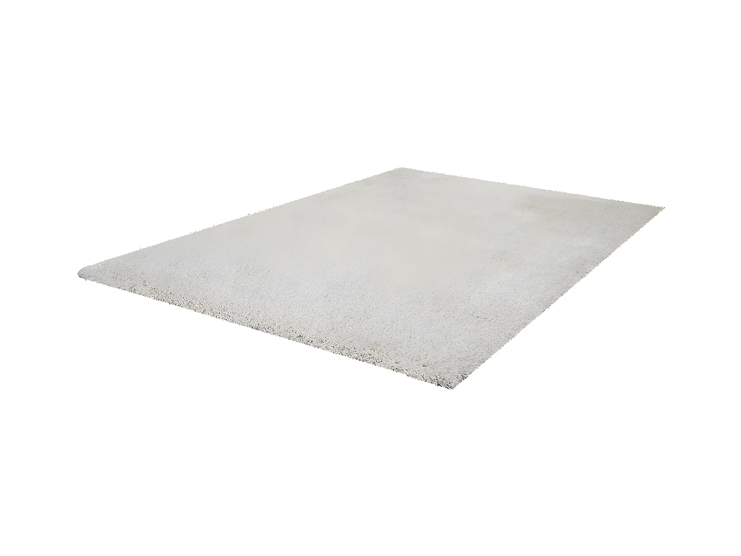Tapis shaggy à poils longs microfibre - 160 x 230 cm - Blanc cassé - HARVEY
