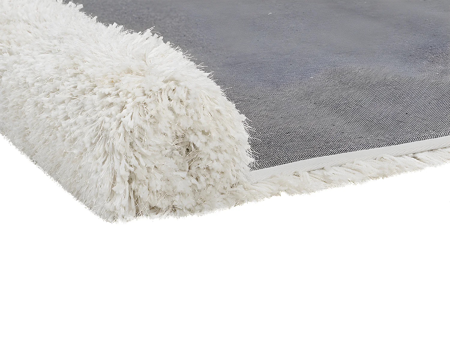 Tapete com pelo em microfibra HARVEY - poliéster - branco - 160x230 cm