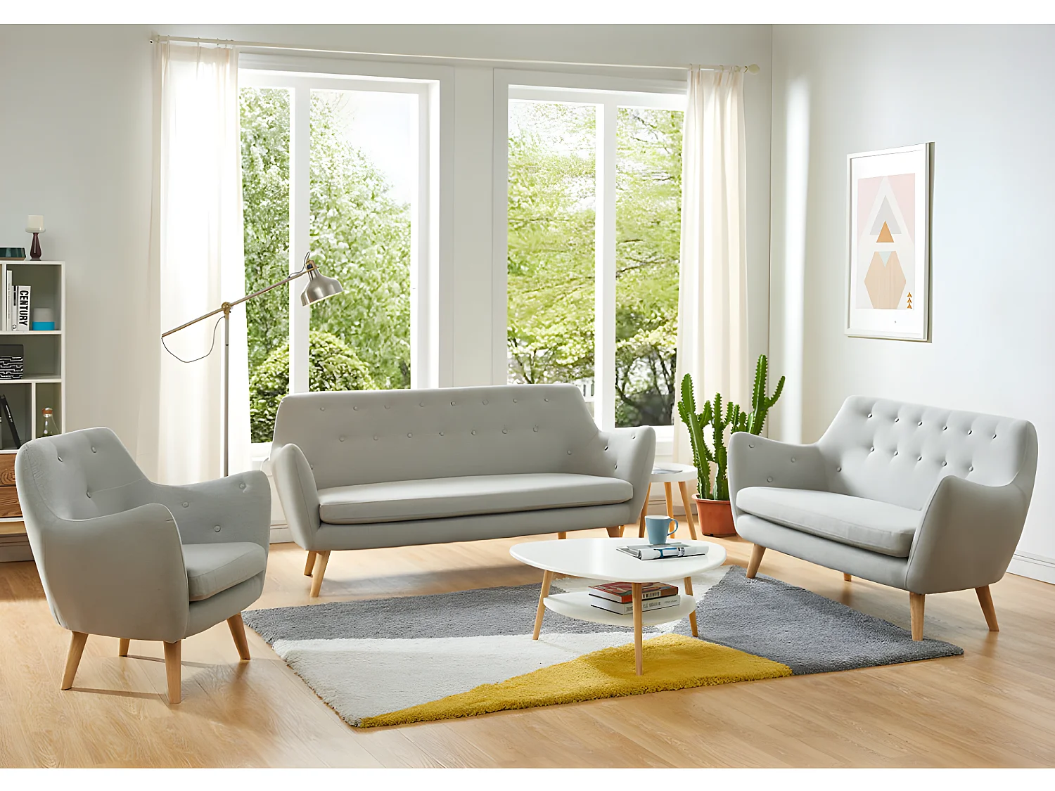 Tapis microfibre YULE - Multicolore  - 160 x 230 cm