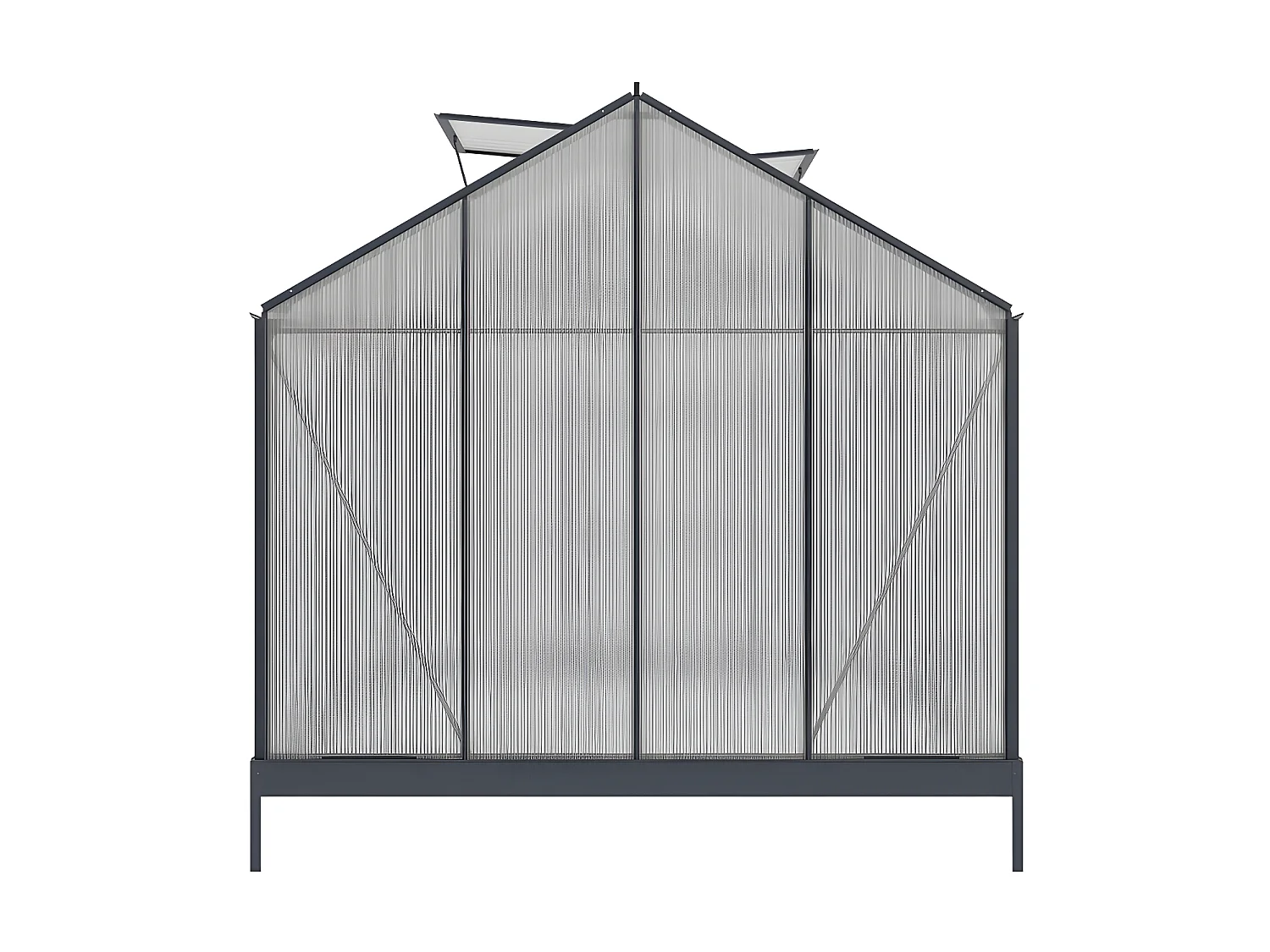 Tuinserre van polycarbonaat 7.5 m² GREENEA II - Antraciet