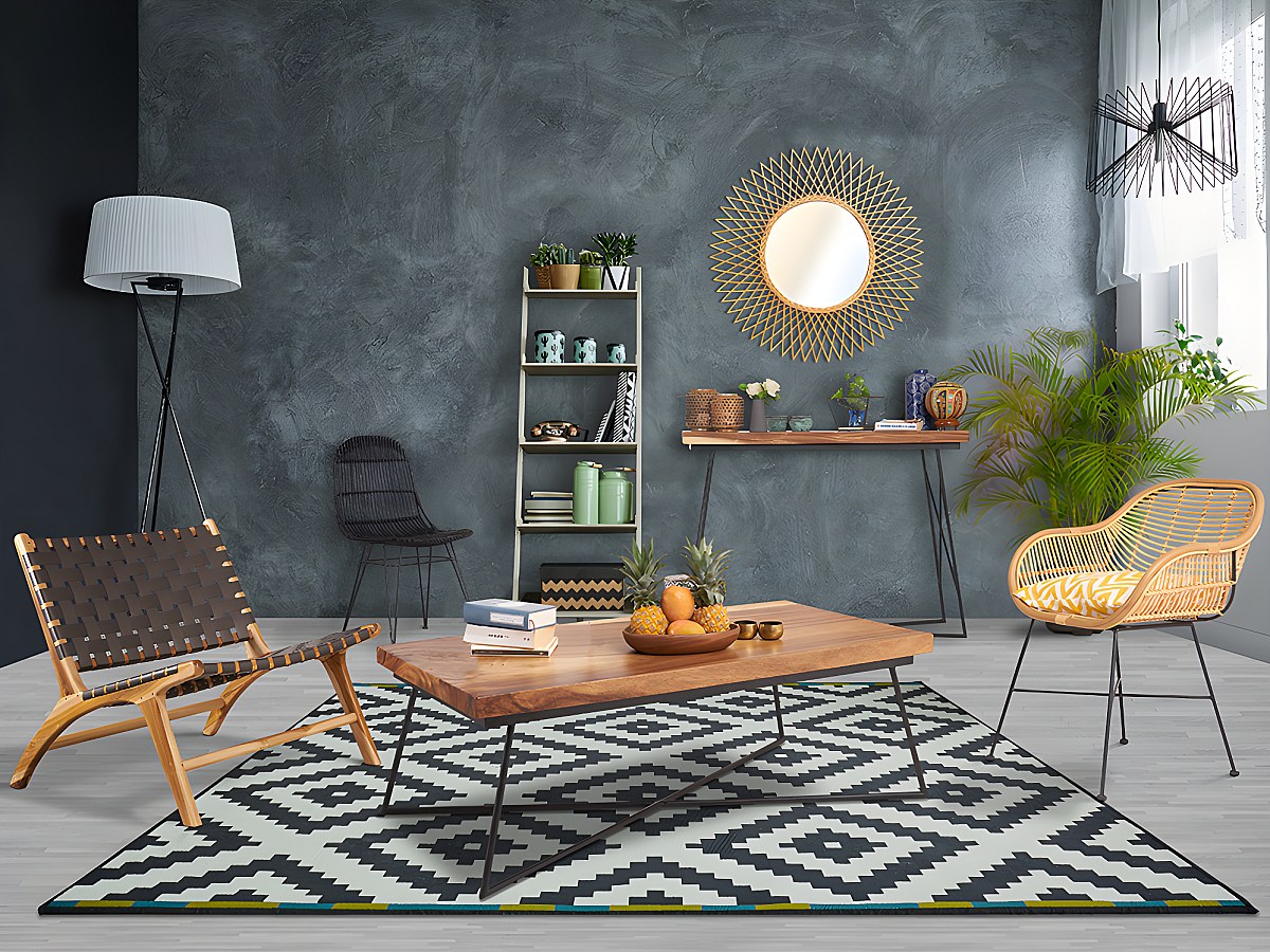 Sessel aus Rattan Farbe Natur Ethno-Look MYSORE