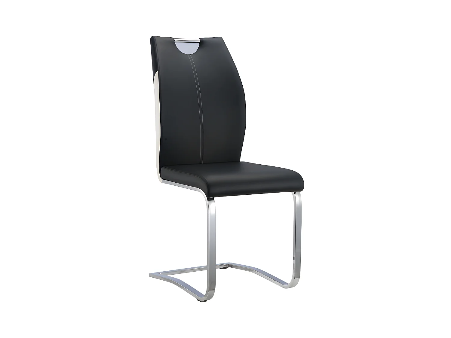 Ensemble table + 4 chaises - Coloris : noir et blanc - WINCH