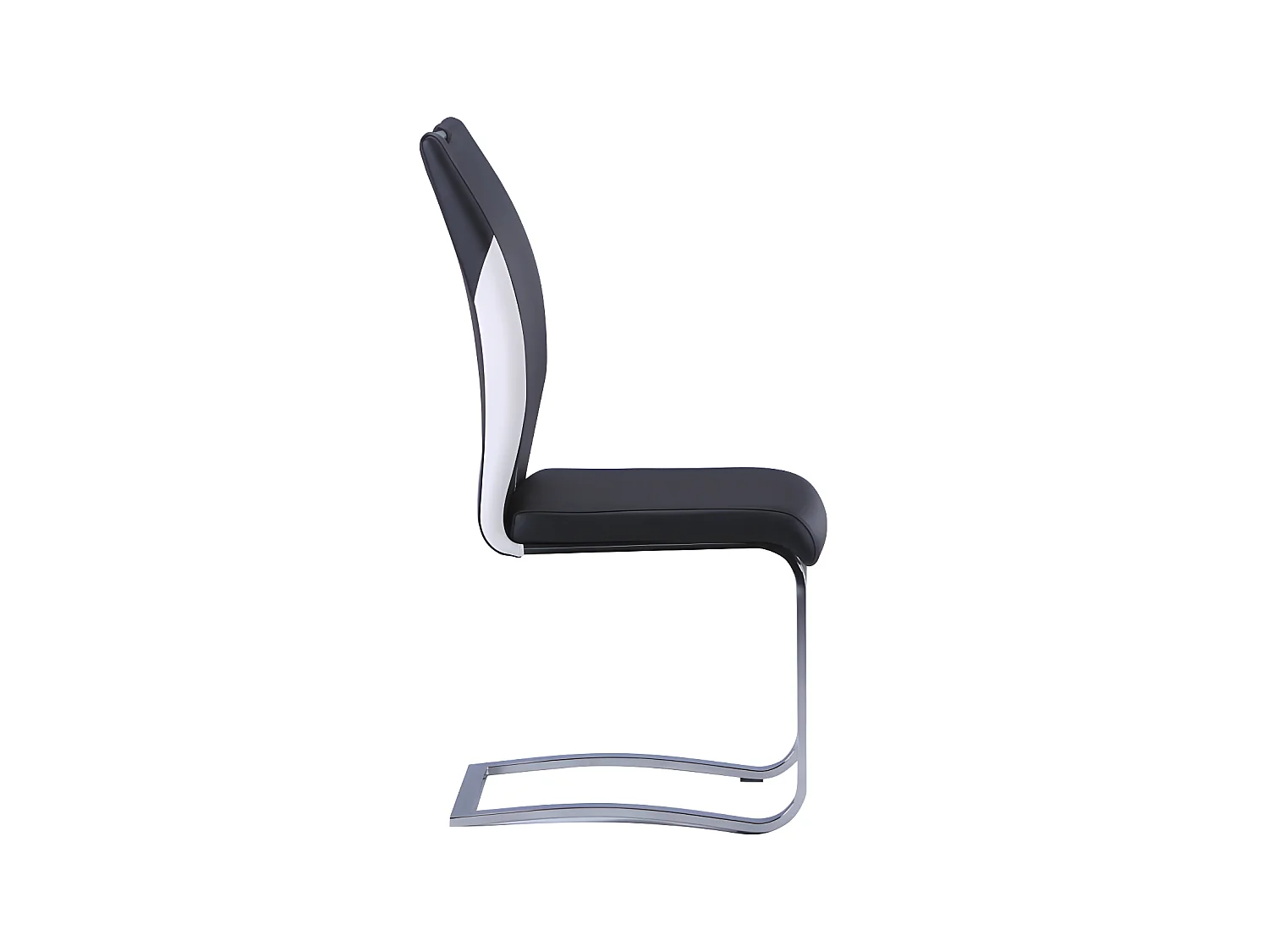 Ensemble table + 4 chaises - Coloris : noir et blanc - WINCH