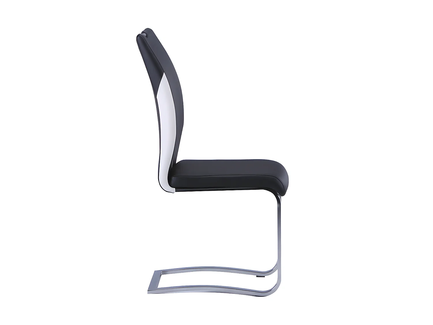 Ensemble table + 4 chaises - Coloris : noir et blanc - WINCH