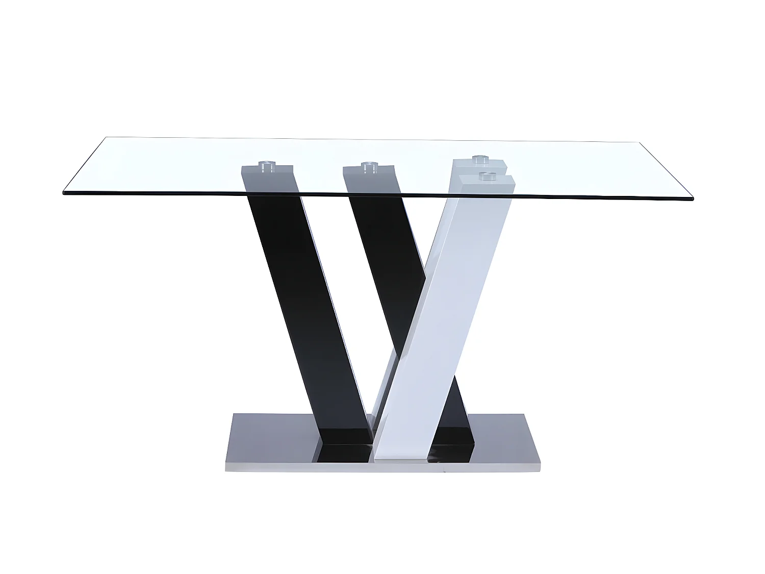 Ensemble table + 4 chaises - Coloris : noir et blanc - WINCH