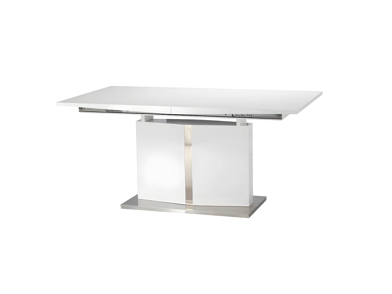 Set "eetkamer" met 4 stoelen - Wit en zwart - TRINITY