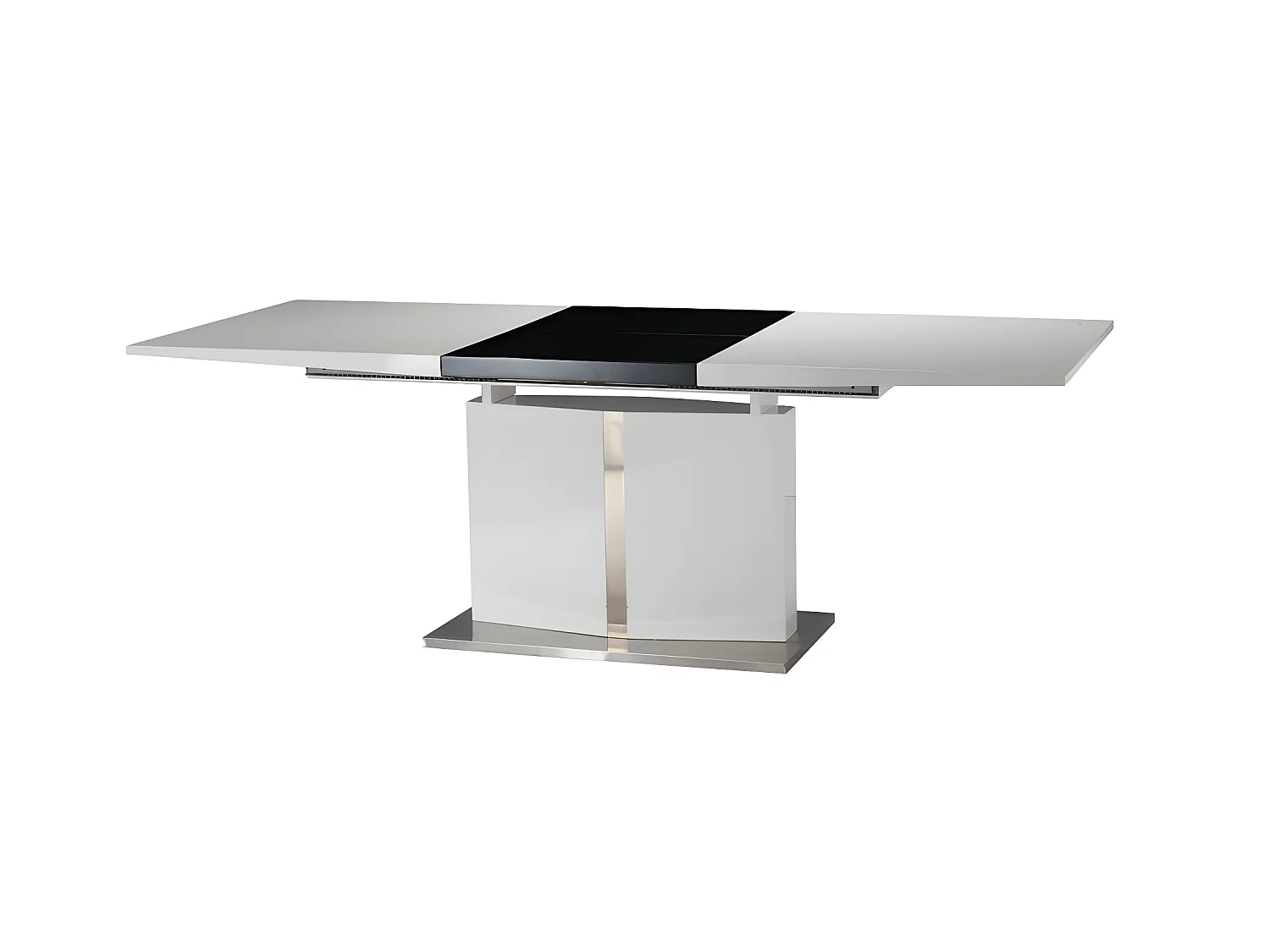 Set "eetkamer" met 4 stoelen - Wit en zwart - TRINITY