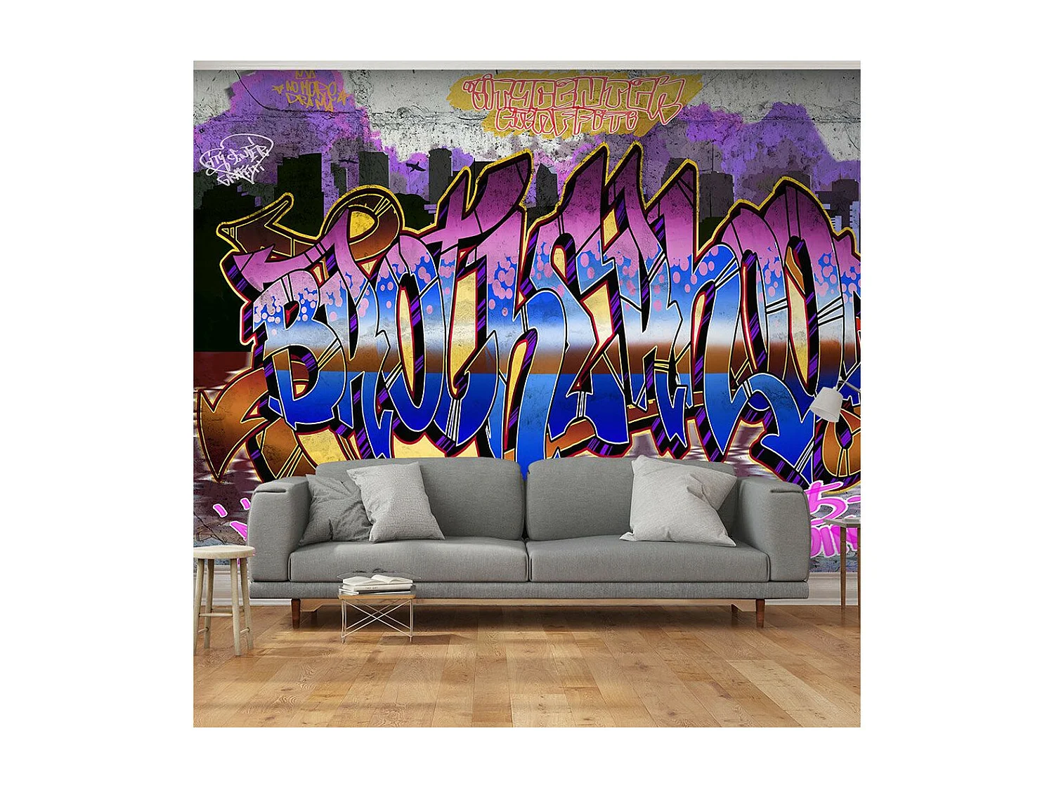 Papier Peint "Colorful Mural" 140 x 200 cm