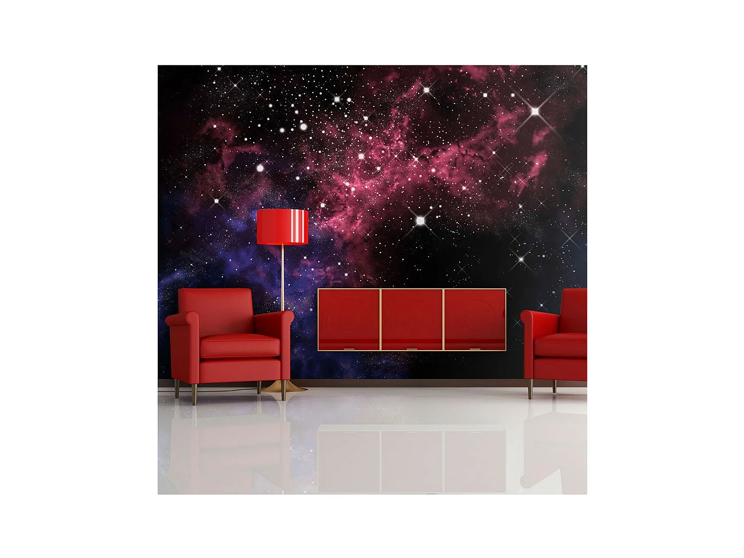 Papier Peint "Espace Étoiles" 154 x 200 cm