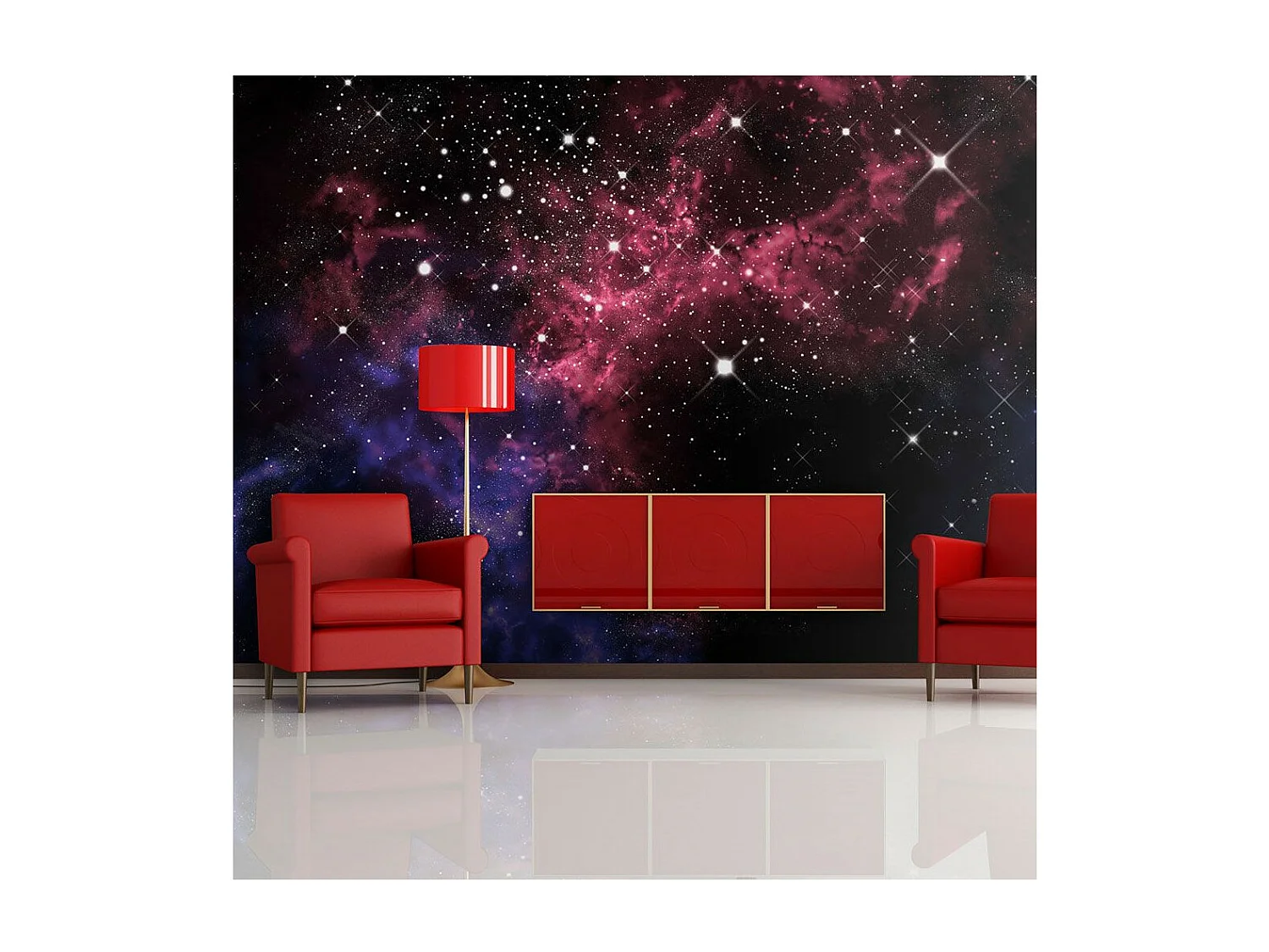 Papier Peint "Espace Étoiles" 154 x 200 cm