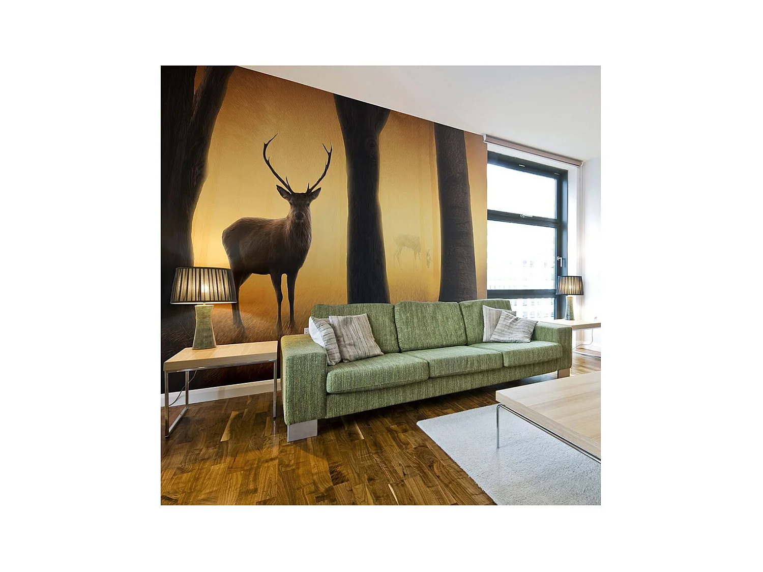 Papier Peint "Deer in His Natural Habitat" 193 x 250 cm