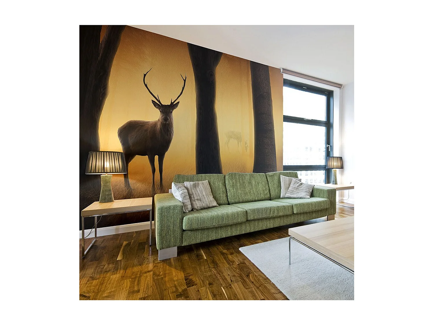 Papier Peint "Deer in His Natural Habitat" 193 x 250 cm