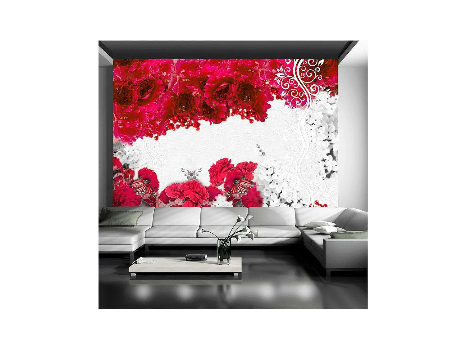 Papier Peint "Colors of Spring : Red" 280 x 400 cm