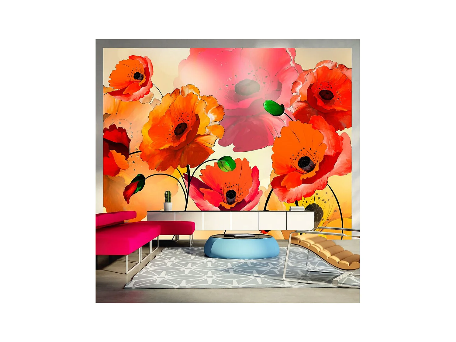 Papier Peint II "Velvet Poppies" 193 x 250 cm