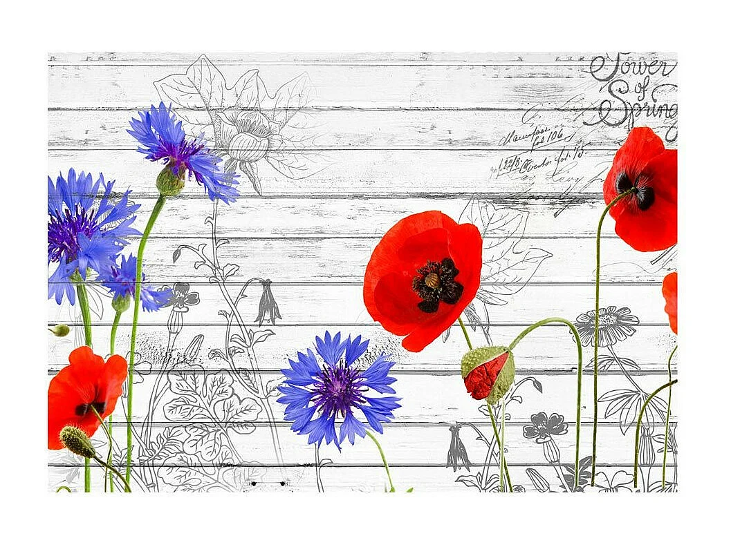 Papier Peint "Wildflowers" 105 x 150 cm