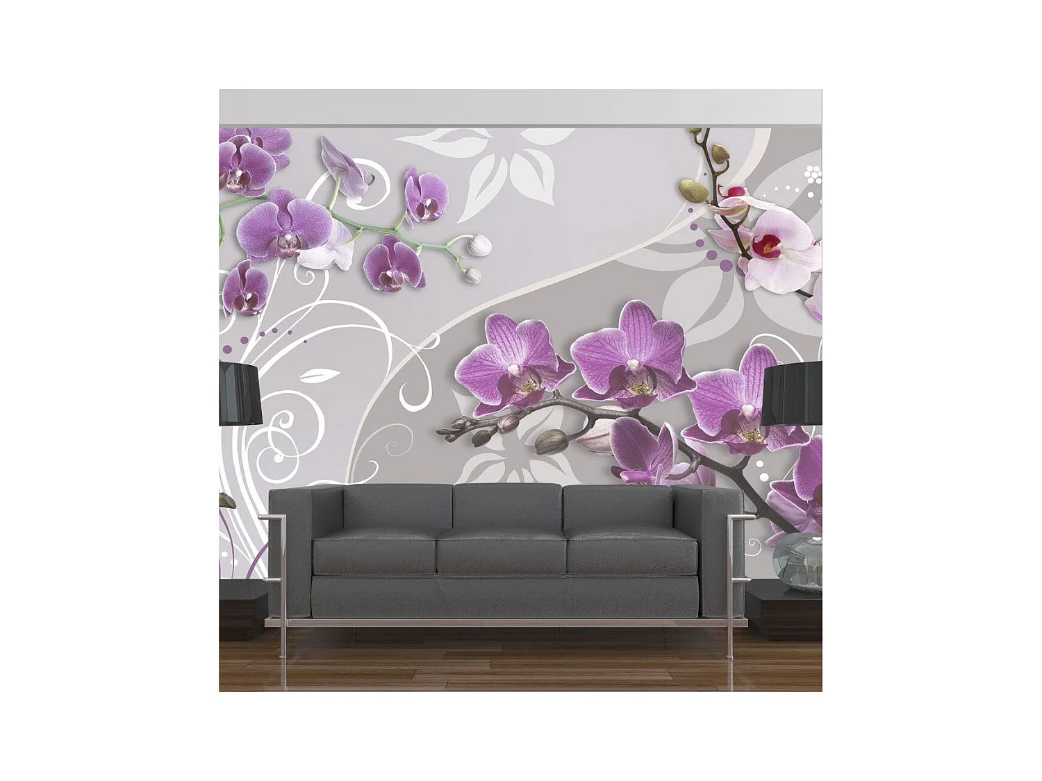 Papier Peint "Flight of Purple Orchids" 280 x 400 cm